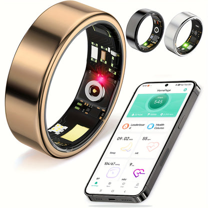 Smart Ring for Men Women, Activity and Fitness Tracker with Steps, Calories, Sleep Tracking, Exercise Monitoring for iPhone Android, IP68 Waterproof Smart Rings, Fitness Ring, Health Tracker Ring - Mother's Day Gifts, Birthday Gifts